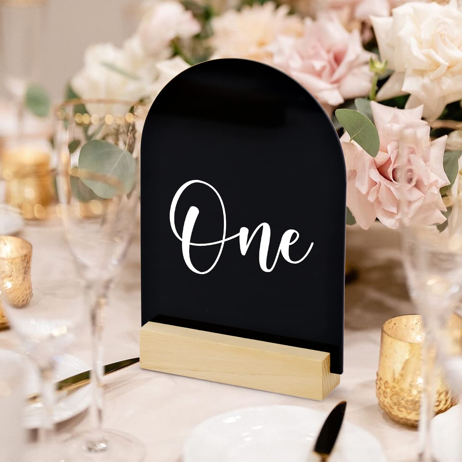 5X7 Inch Blank Black Arch Acrylic Sign | 10 Pack Arch Acrylic Blanks Acrylic Sheet 1/8 Inch Thick, Diy Acrylic Arch Table Number